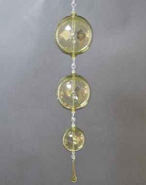 Lichtmolen hangend, rond, 60 mm, olijfgroen + druppel, gecombineerd met andere maten