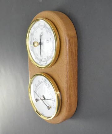 Barometer Weerstation Eikenhout - Klassieke Weerstation Set